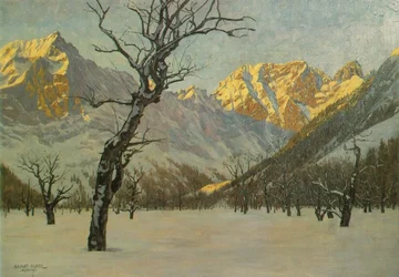 Märzmorgen im Karwendel, Großer Ahornboden